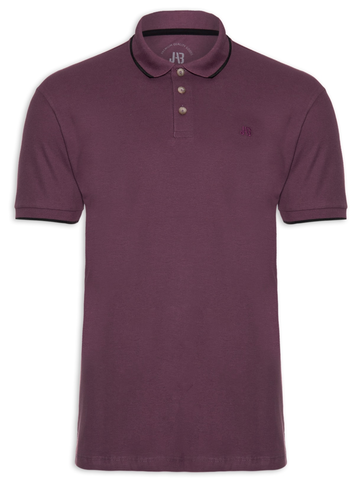 Polo Masculina Piquet Classic Friso - Vinho
