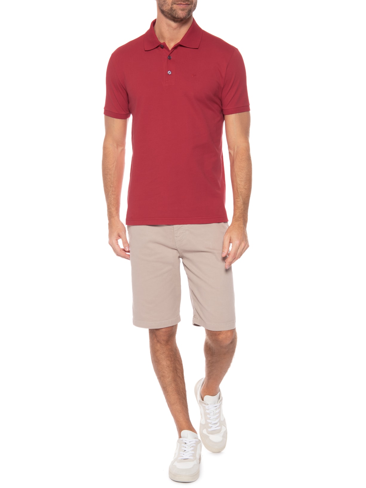 Polo Masculina Piquet Classic Manga Curta Vermelho Ellus