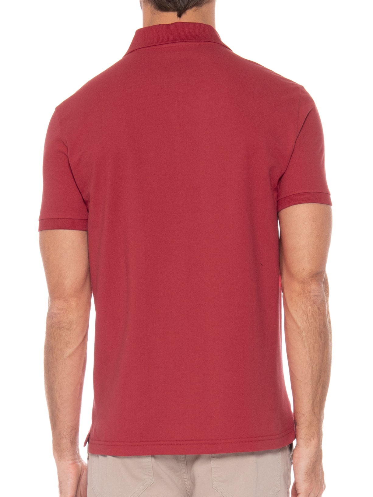 Polo Masculina Piquet Classic Manga Curta Vermelho Ellus