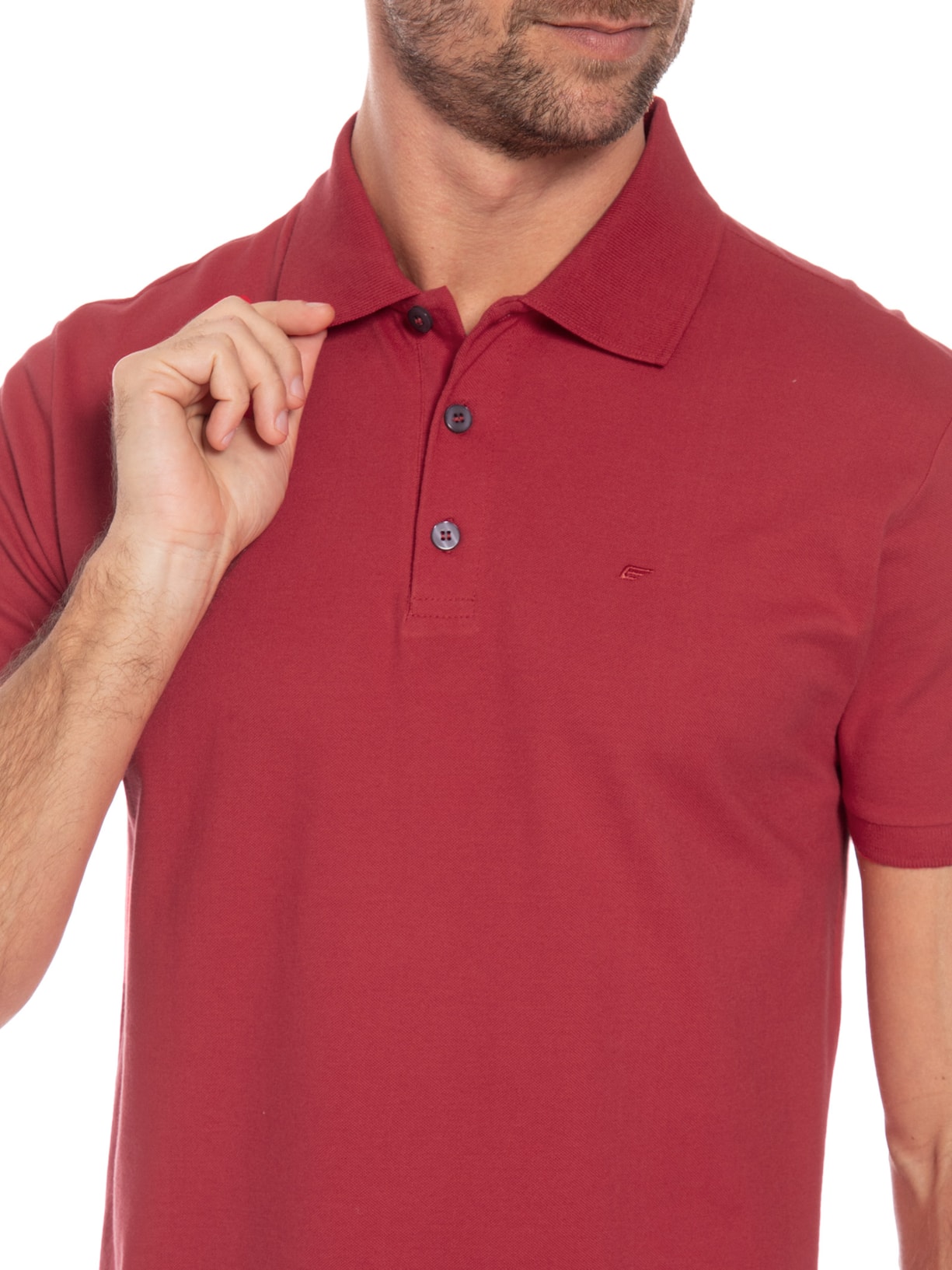 Polo Masculina Piquet Classic Manga Curta Vermelho Ellus