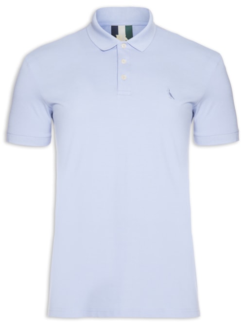Polo Masculina Piquet Clássica - Azul