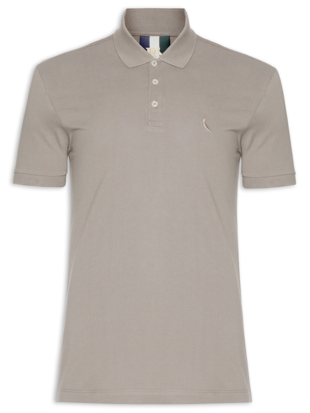 Polo Masculina Piquet Clássica - Bege