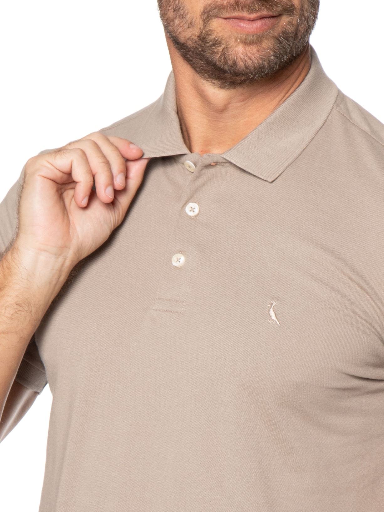 Polo Masculina Piquet Classica Cinza Reserva