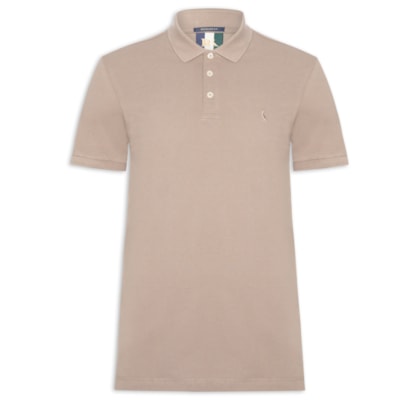 Polo Masculina Piquet Classica - Cinza