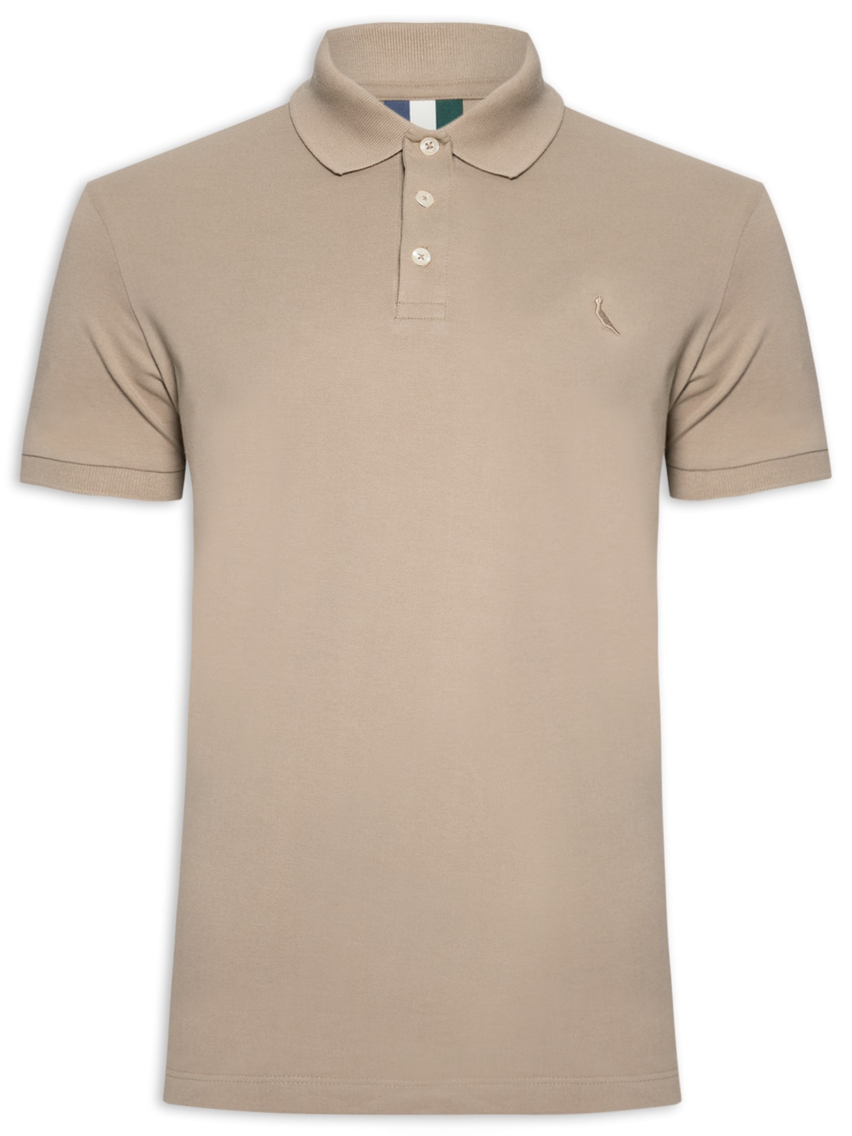 Polo Masculina Piquet Clássica - Marrom