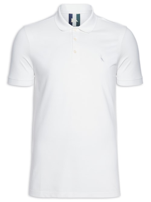 Polo Masculina Piquet Clássica - Off White
