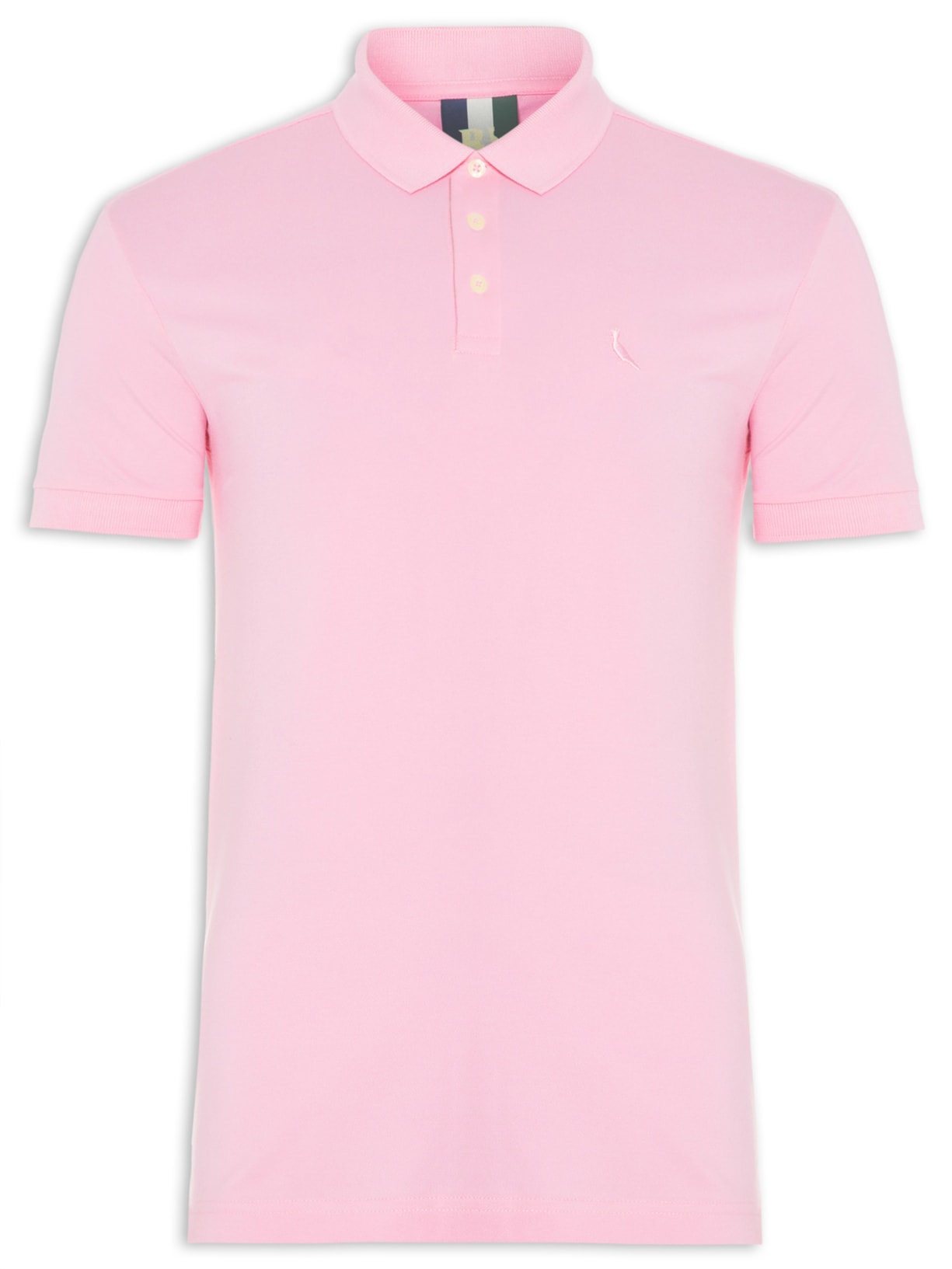 Polo Masculina Piquet Clássica - Rosa