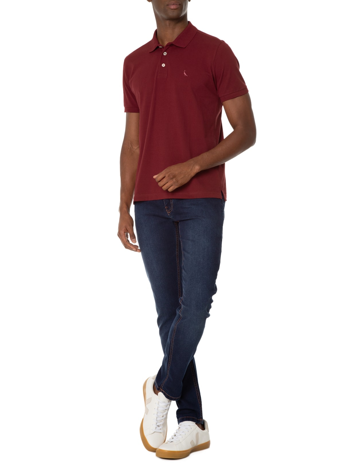 Polo Masculina Piquet Clássica Vermelho Reserva
