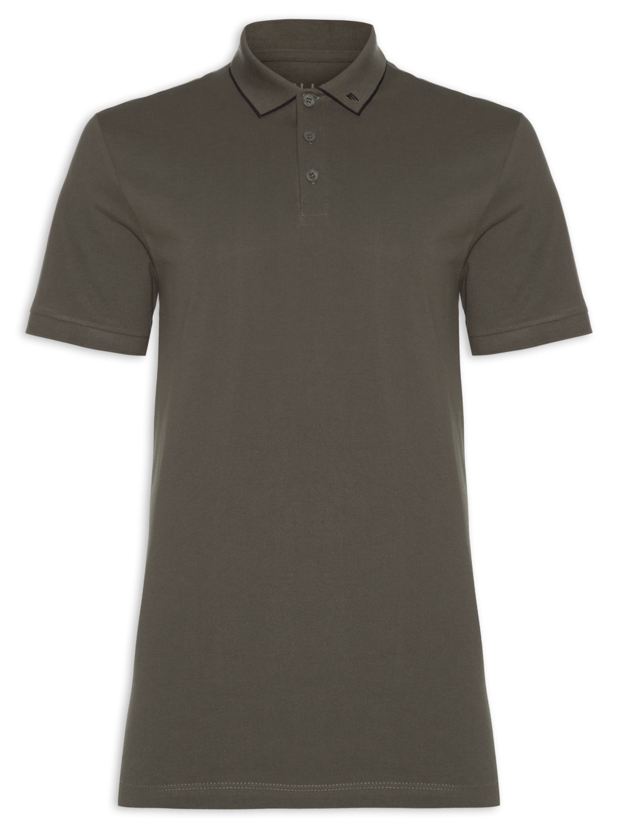 Polo Masculina Piquet Collar Classic Manga Curta - Marrom