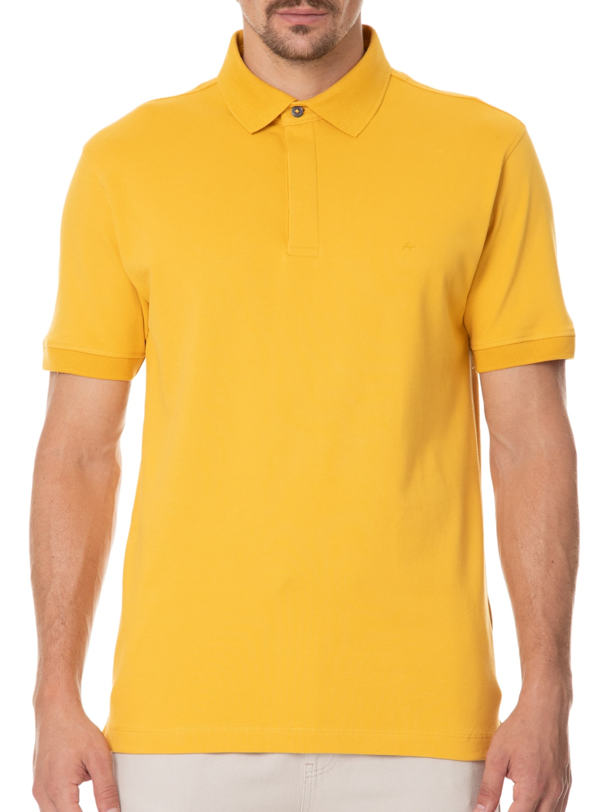 Polo Masculina Piquet Colorfix Amarelo Aramis
