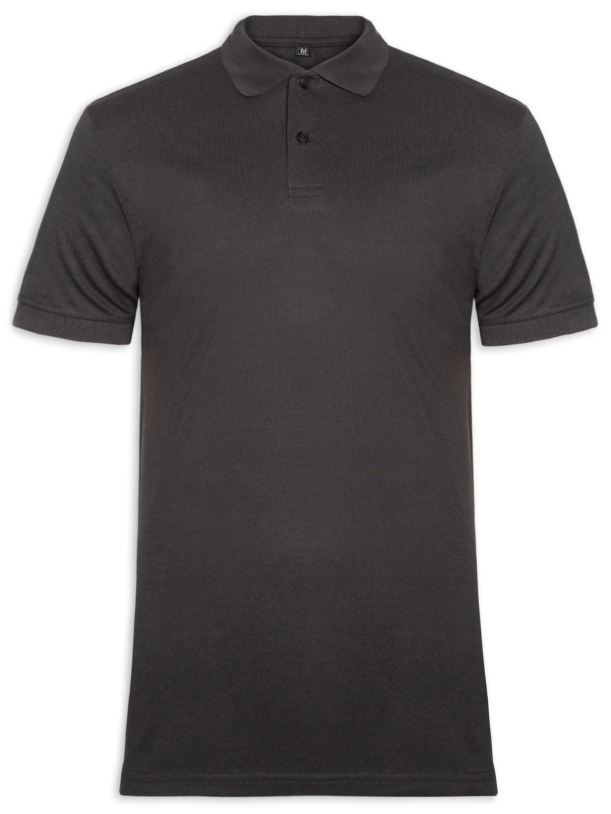 Polo Masculina Piquet Com Botão Básica - Cinza