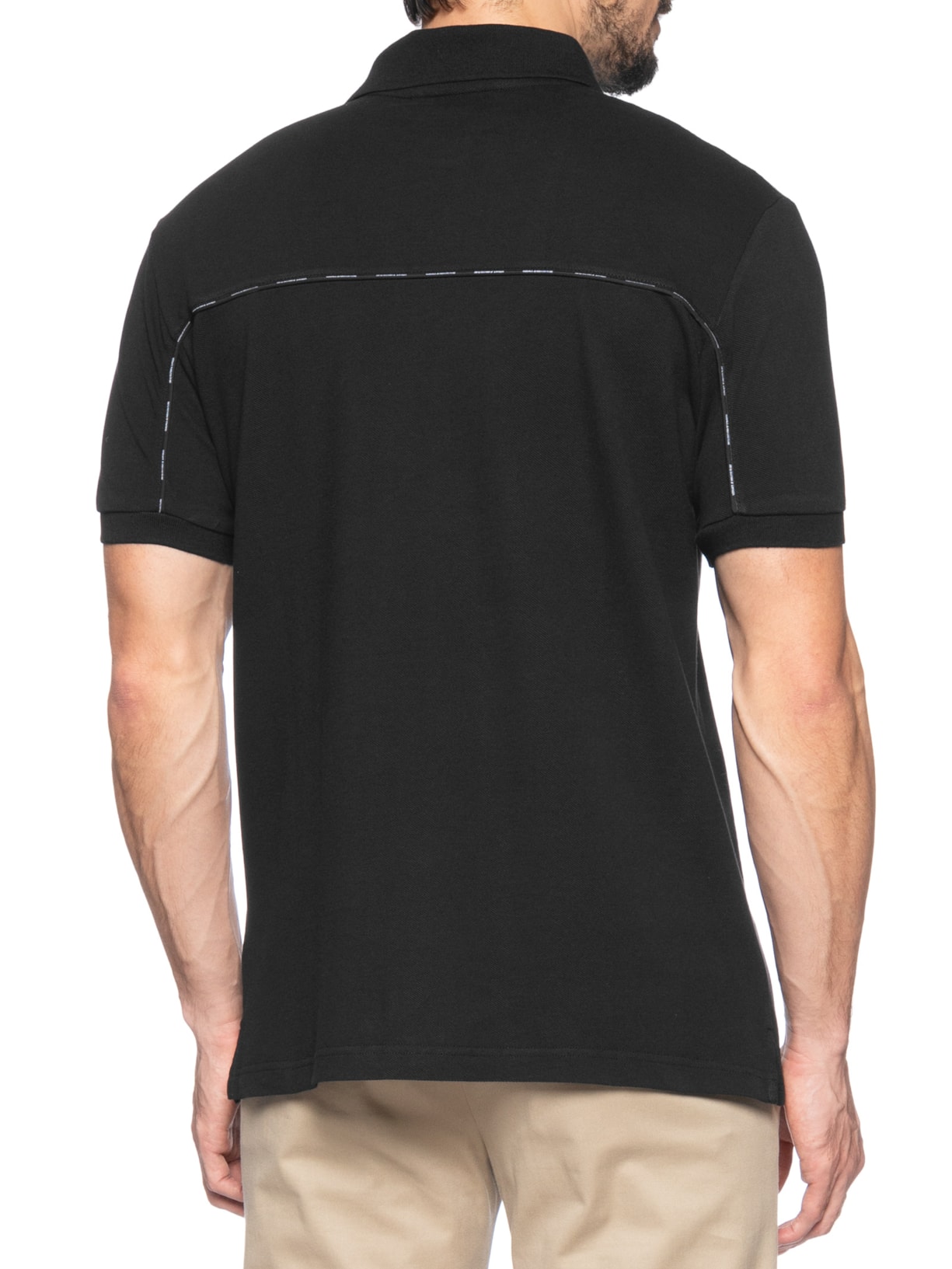 Polo Masculina Piquet Cotton Preto Versace Jeans Couture