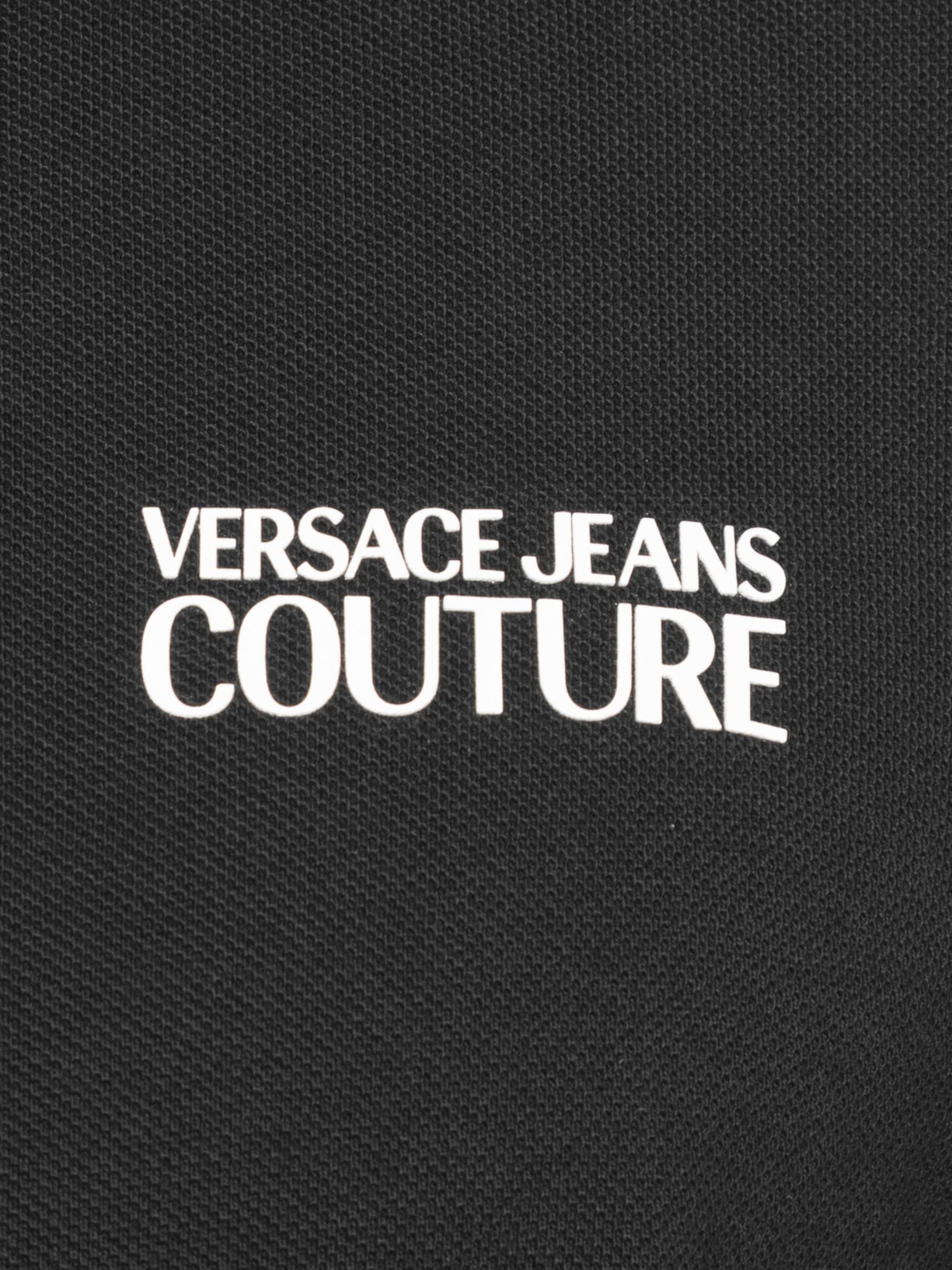 Polo Masculina Piquet Cotton Preto Versace Jeans Couture