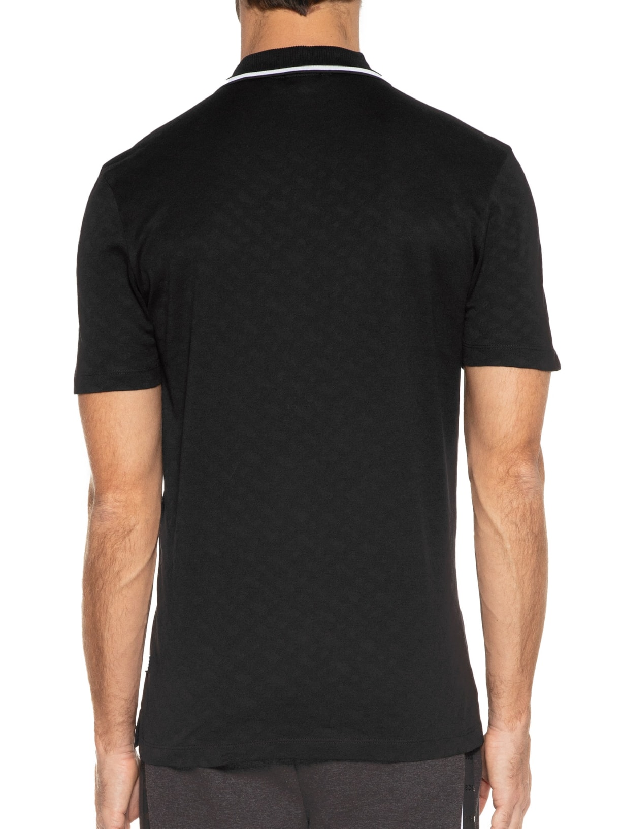 Polo Masculina Piquet de Malha Texturizada Regular fit Preto Boss