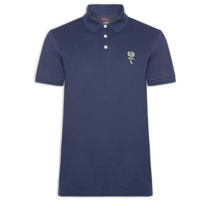 Polo Masculina Piquet Dupla Senna - Azul