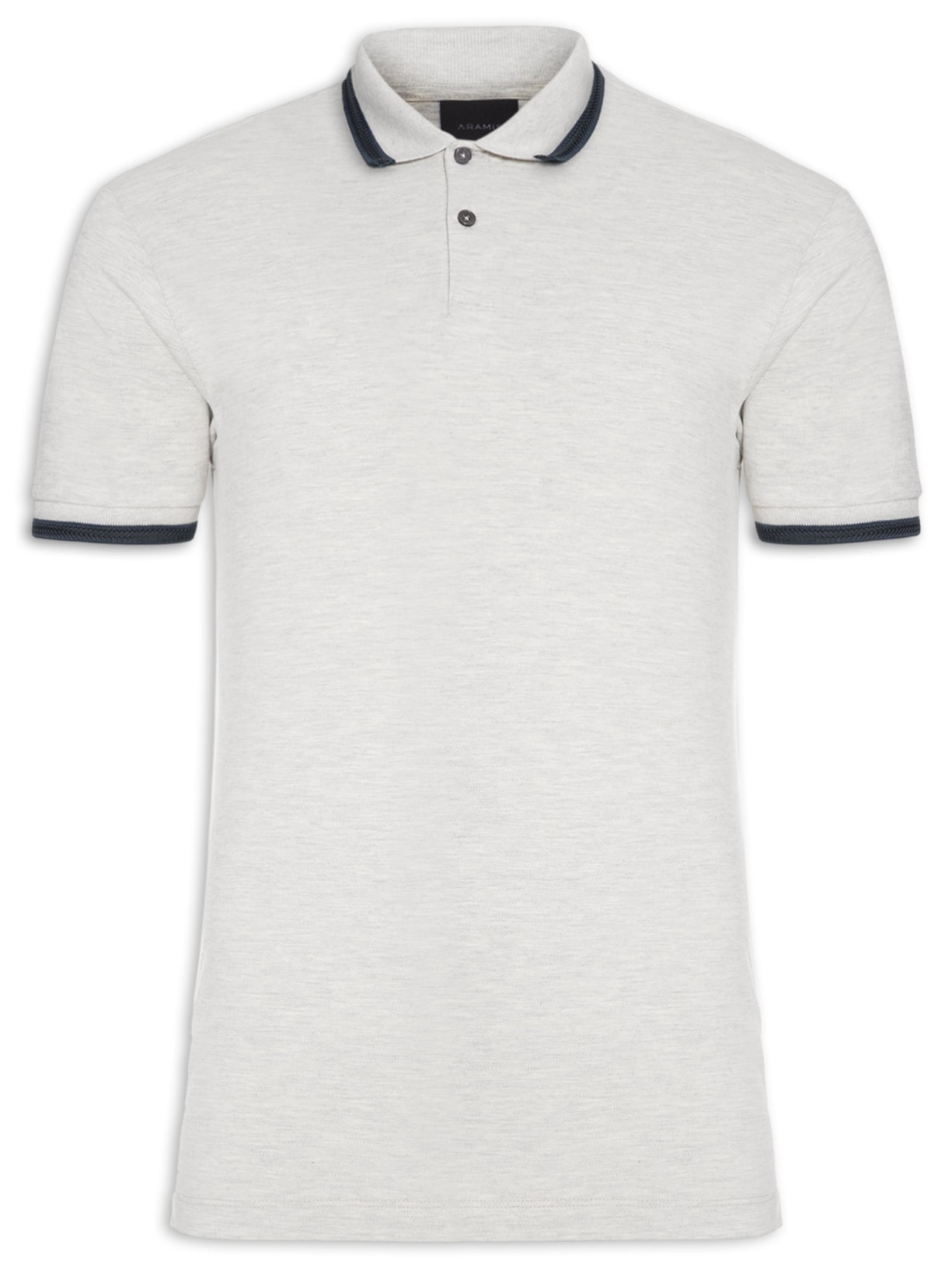 Polo Masculina Piquet Duplo Gola Espinha - Cinza