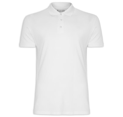 Polo Masculina Piquet Easa Classic Manga Curta - Branco
