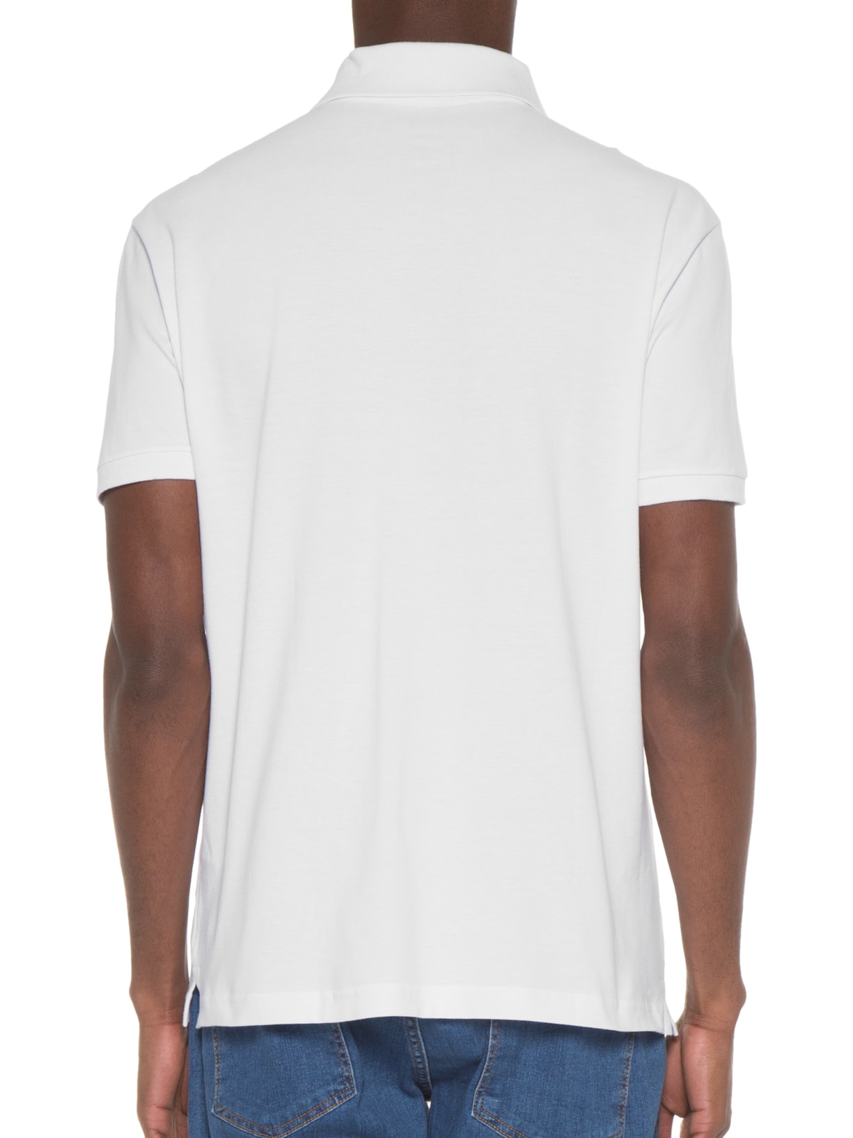 Polo Masculina Piquet Easa Classic Manga Curta Branco Ellus