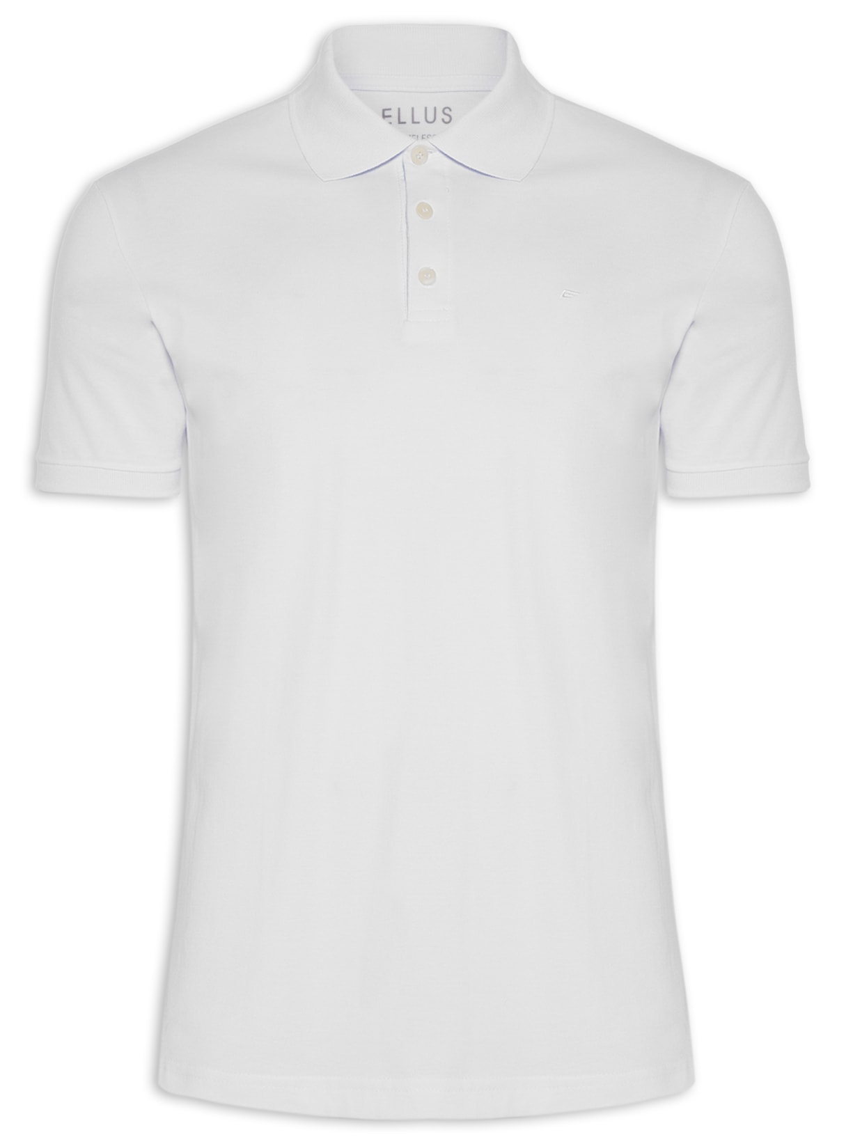 Polo Masculina Piquet Easa Classic Manga Curta - Branco