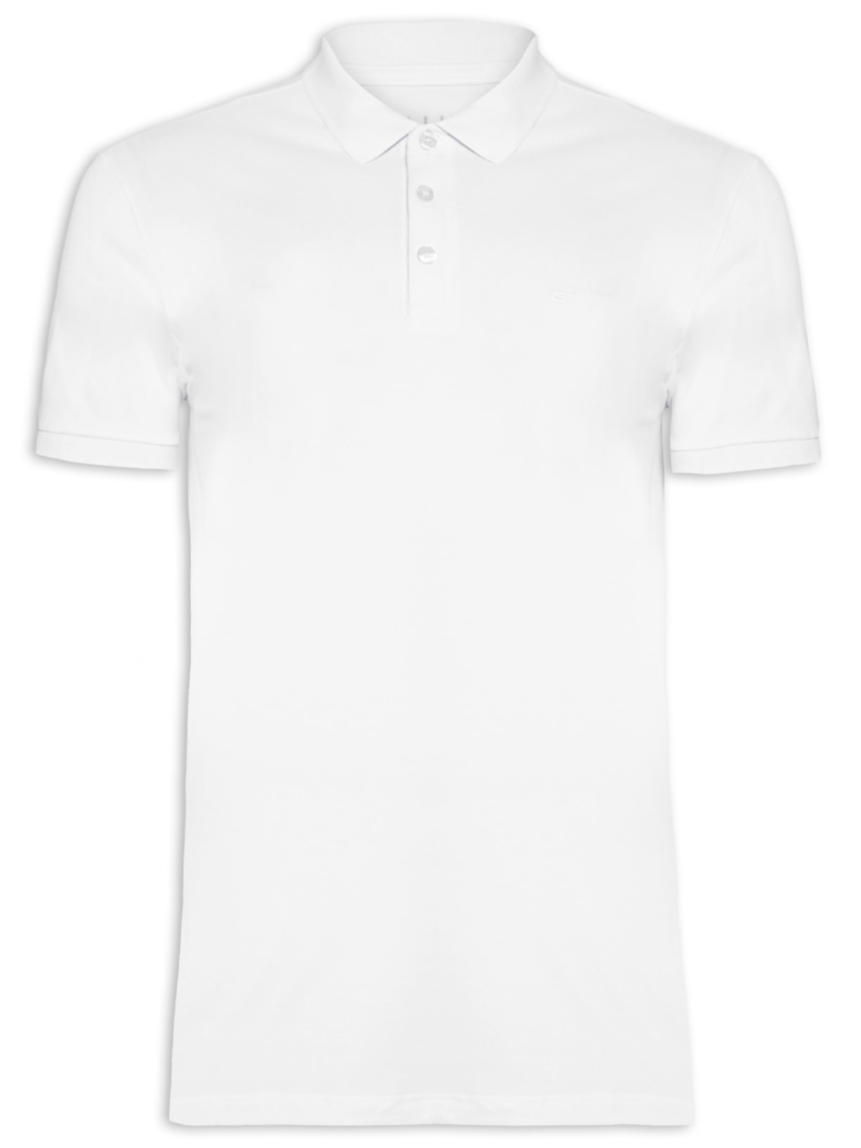 Polo Masculina Piquet Easa Classic Manga Curta - Branco