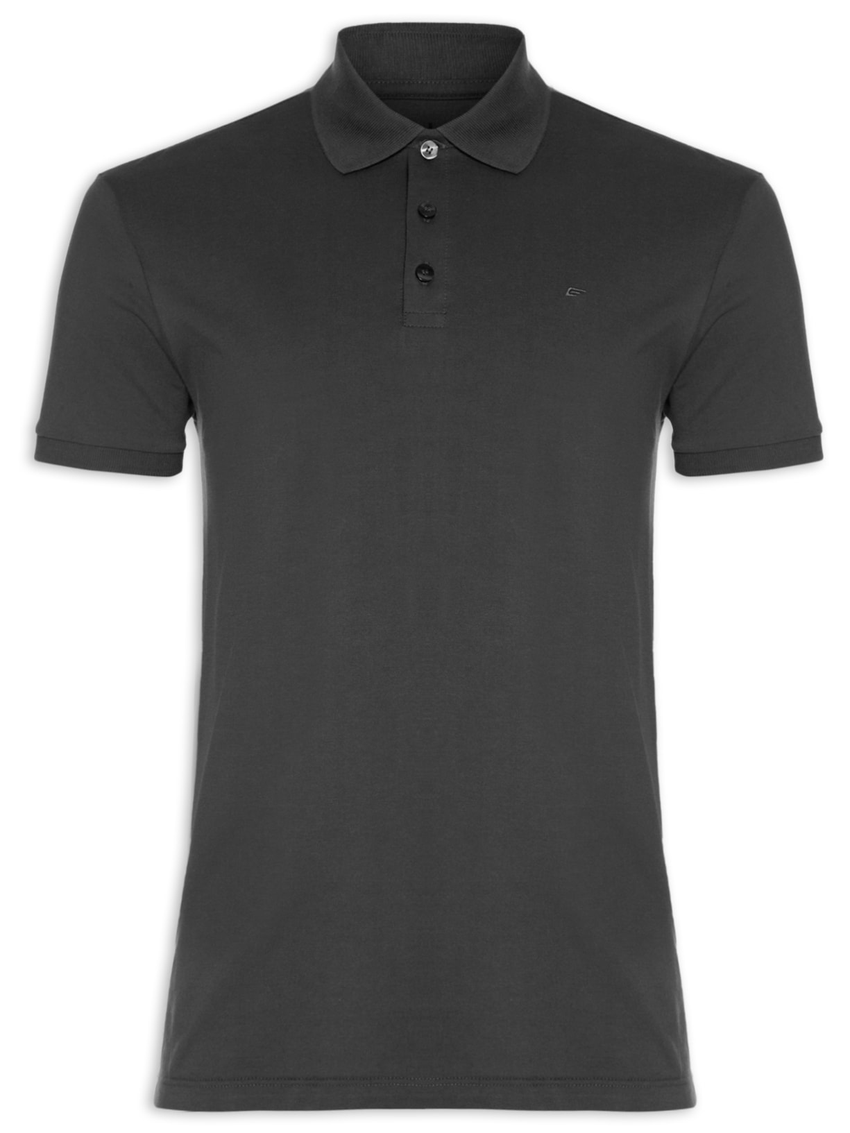 Polo Masculina Piquet Easa Classic Manga Curta - Preto