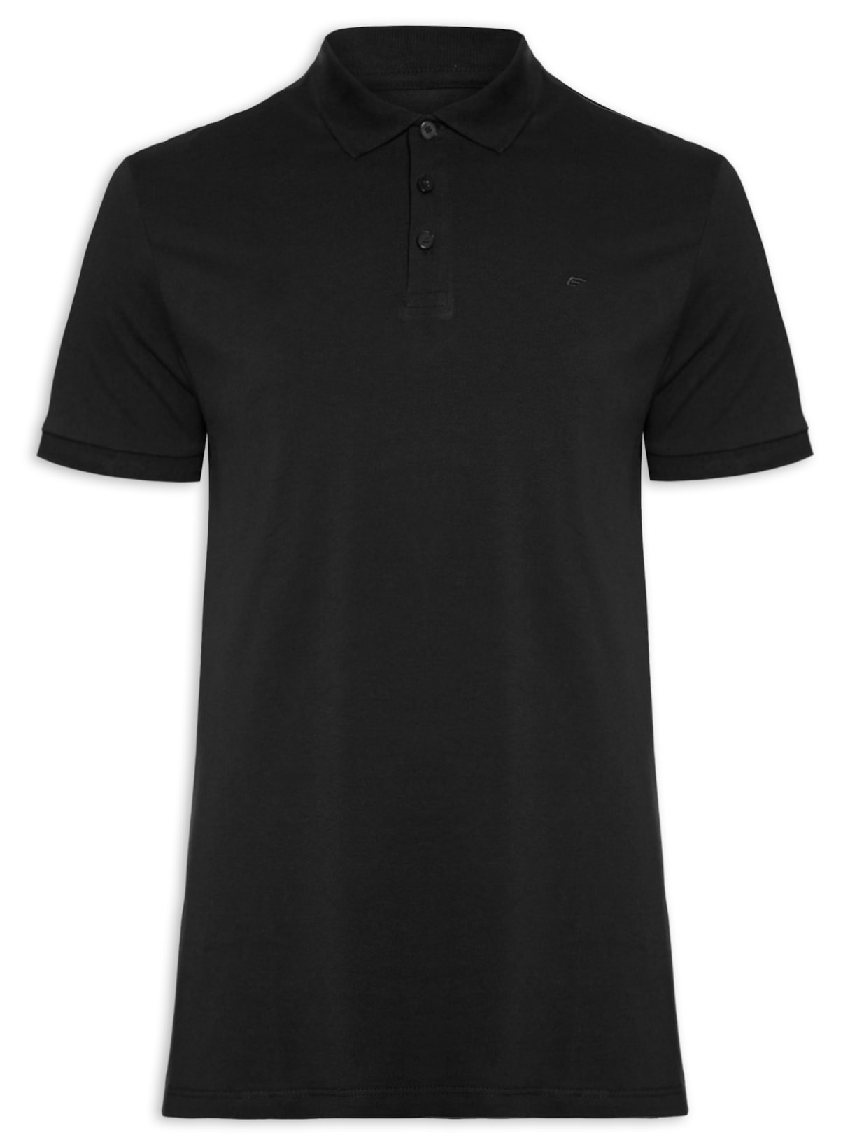 Polo Masculina Piquet Easa Classic Manga Curta - Preto