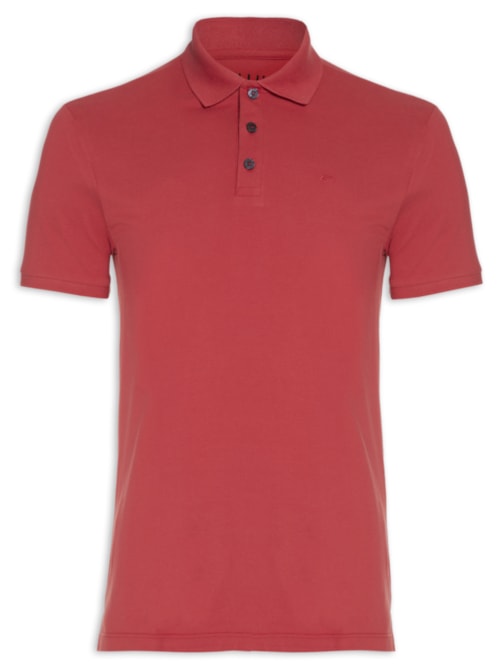 Polo Masculina Piquet Easa Classic Manga Curta - Vermelho