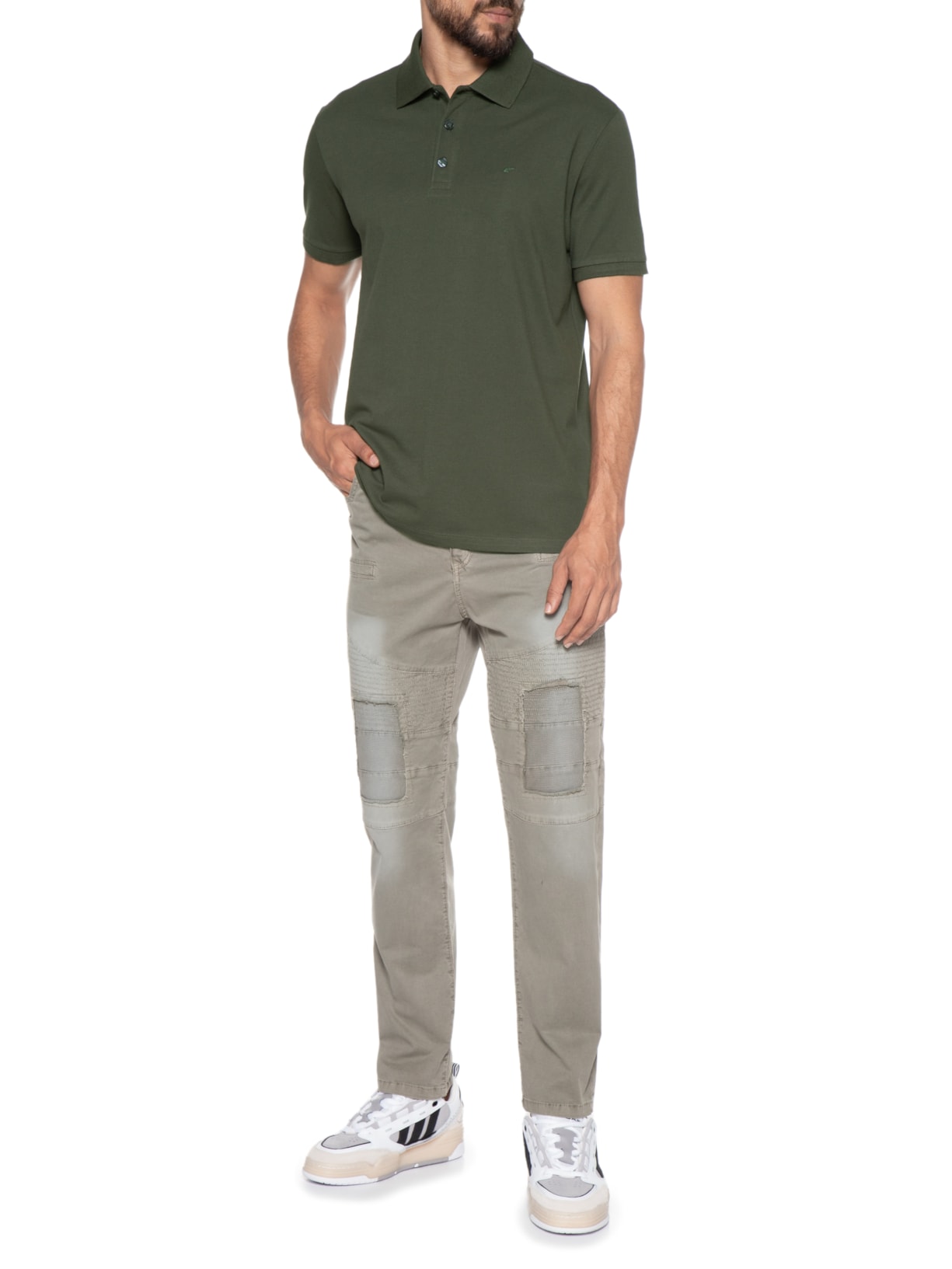 Polo Masculina Piquet Easa Classic Verde Ellus
