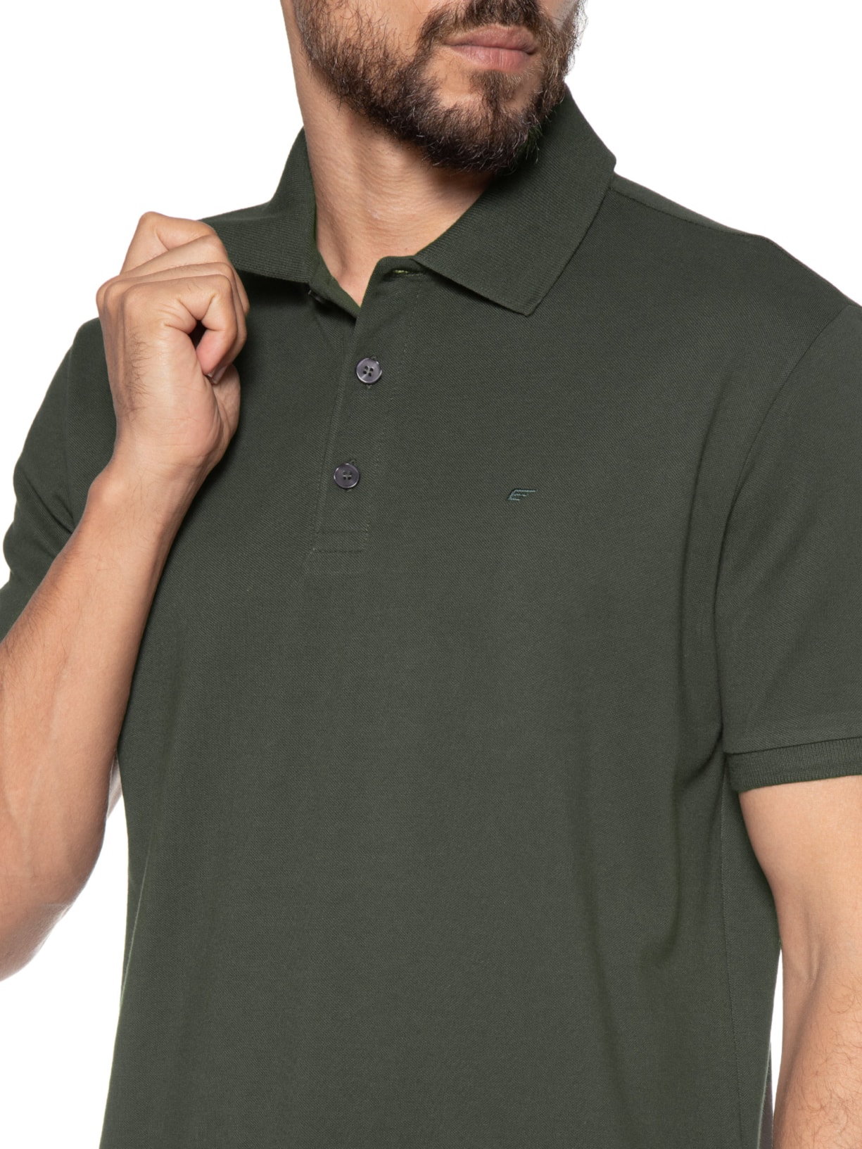 Polo Masculina Piquet Easa Classic Verde Ellus
