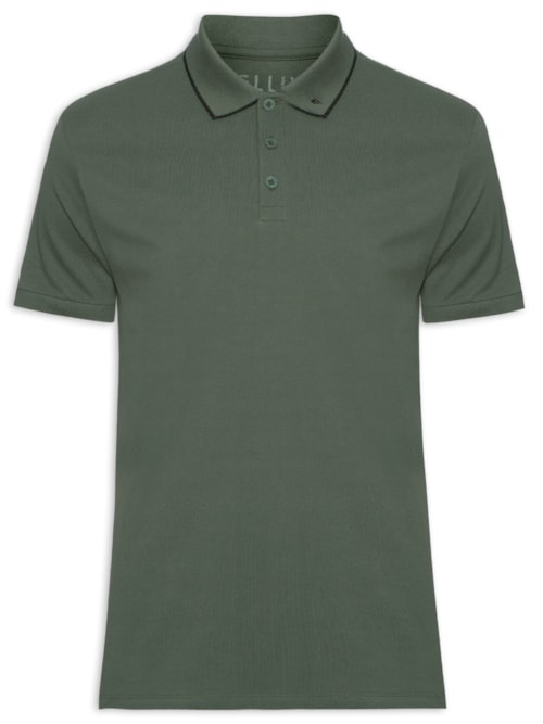 Polo Masculina Piquet Easa Collar Classic - Verde