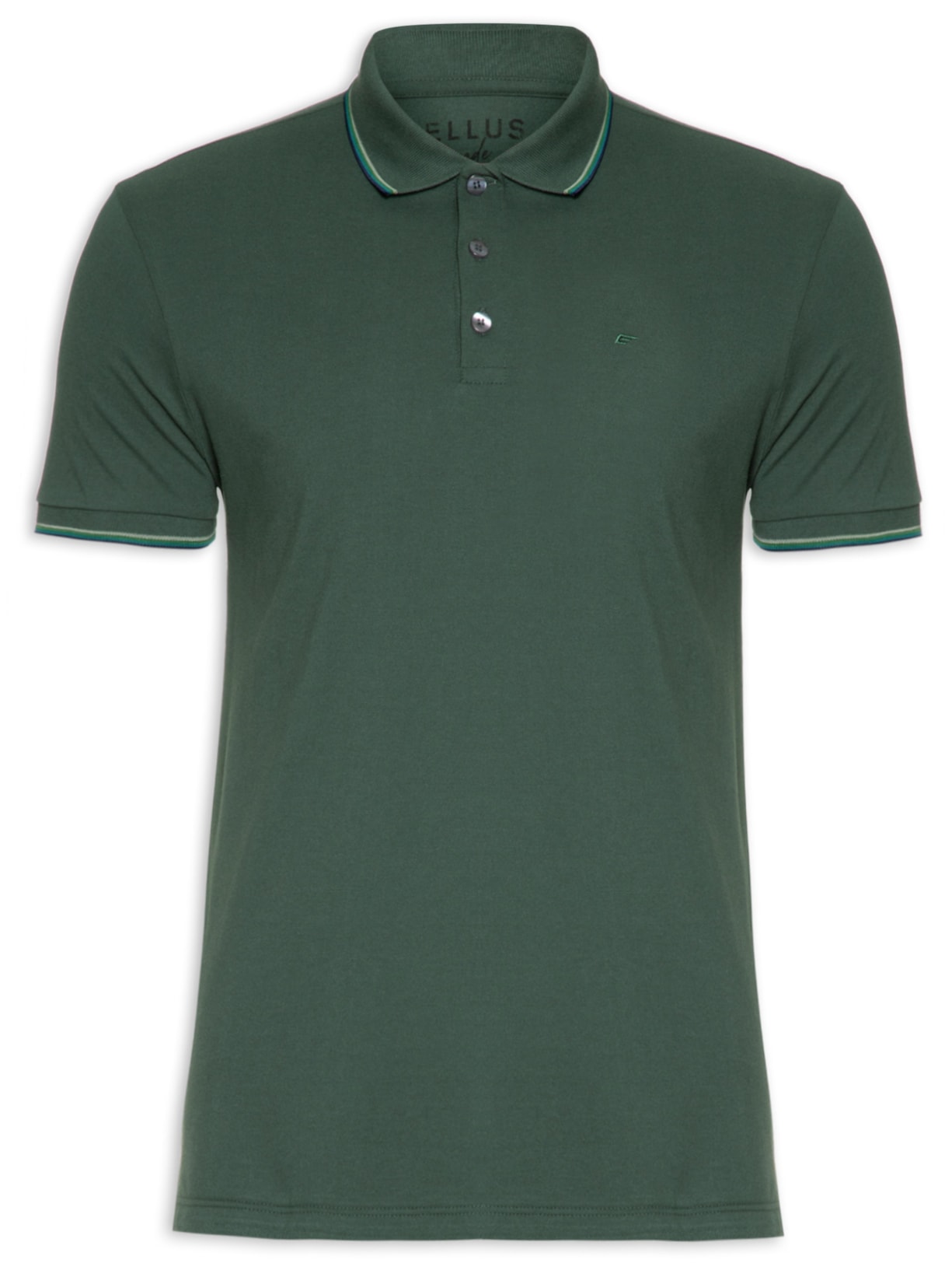 Polo Masculina Piquet Easa Frisos Classic Manga Curta - Verde
