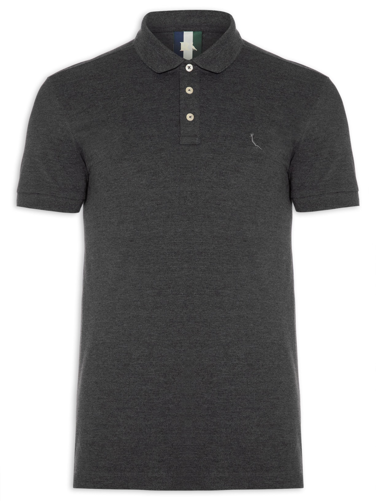 Polo Masculina Piquet Enxuto - Cinza