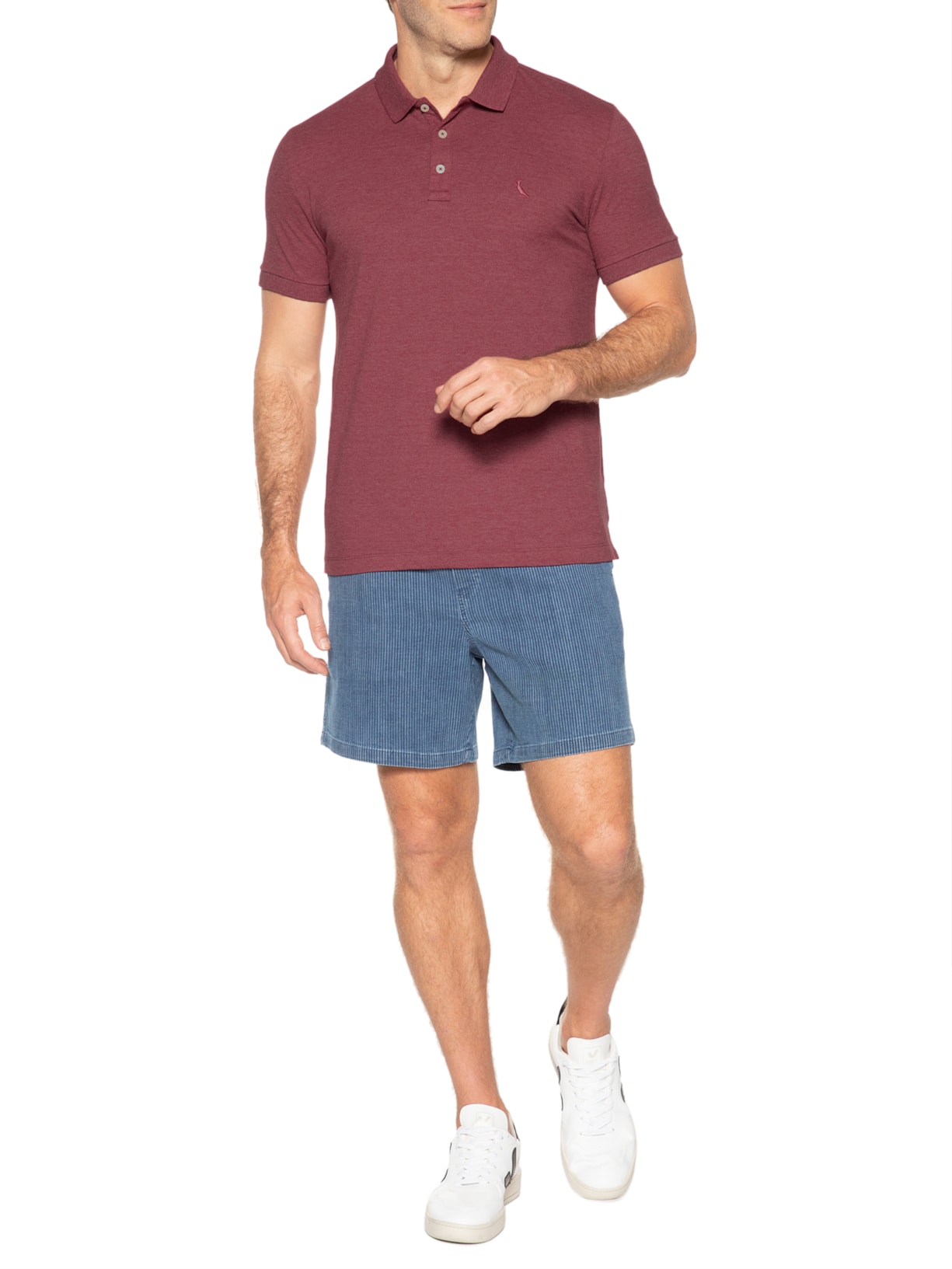 Polo Masculina Piquet Enxuto Vermelho Reserva