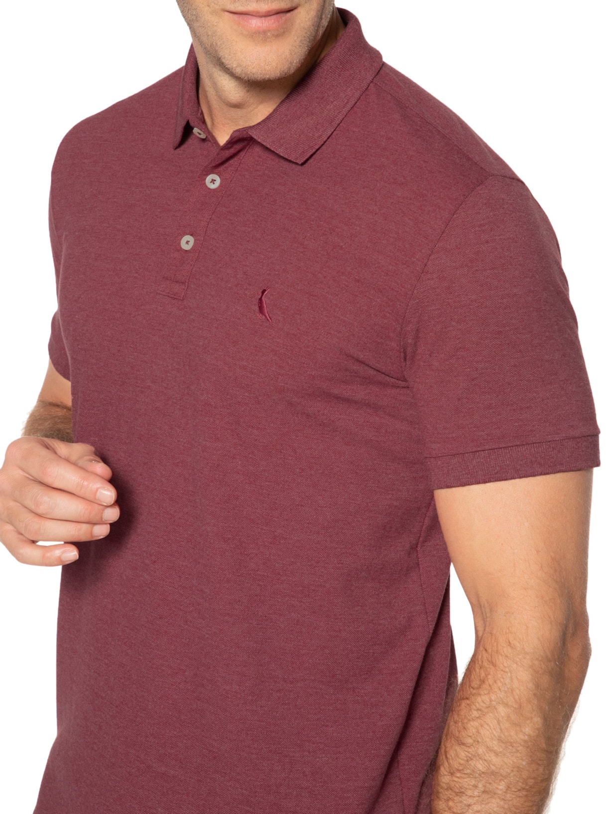 Polo Masculina Piquet Enxuto Vermelho Reserva