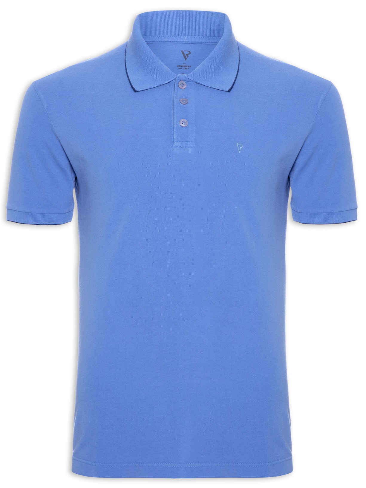Polo Masculina Piquet Frieze - Azul
