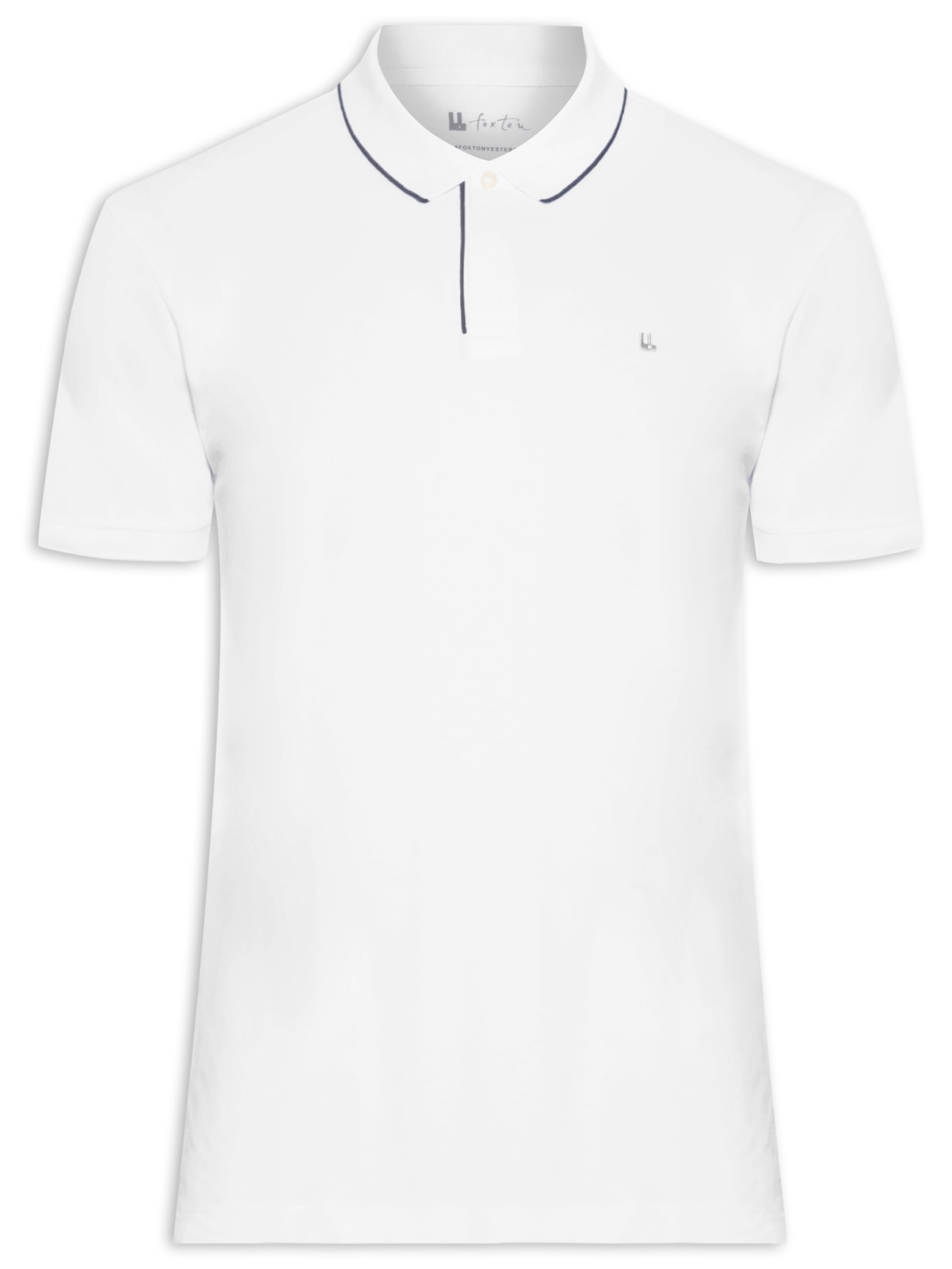 Polo Masculina Piquet Friso - Branco