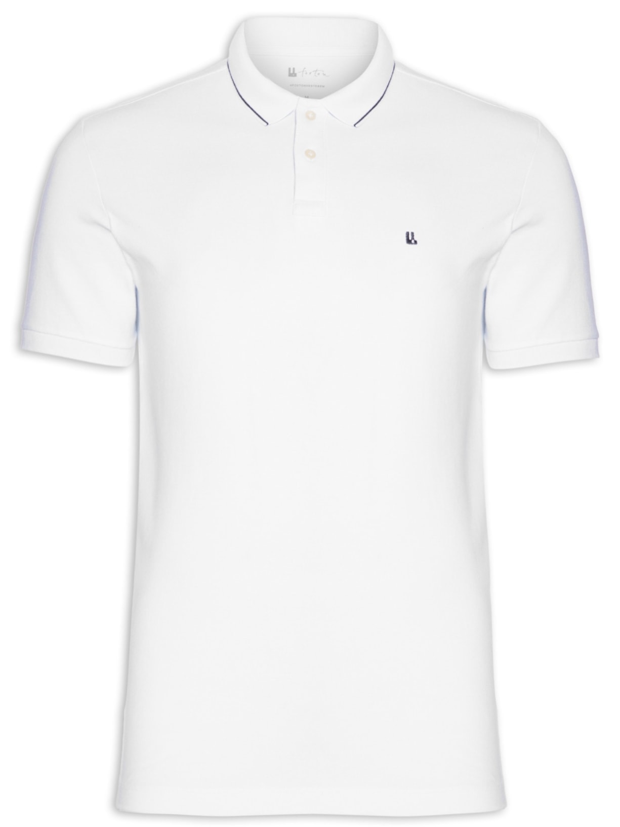 Polo Masculina Piquet Friso New Branco Foxton