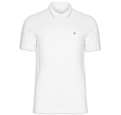Polo Masculina Piquet Friso New - Branco