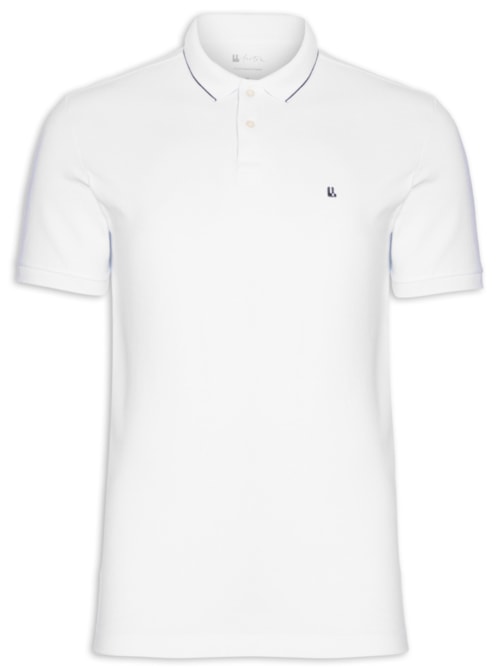 Polo Masculina Piquet Friso New - Branco