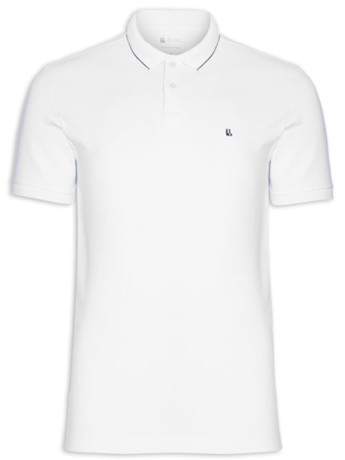 Polo Masculina Piquet Friso New - Branco