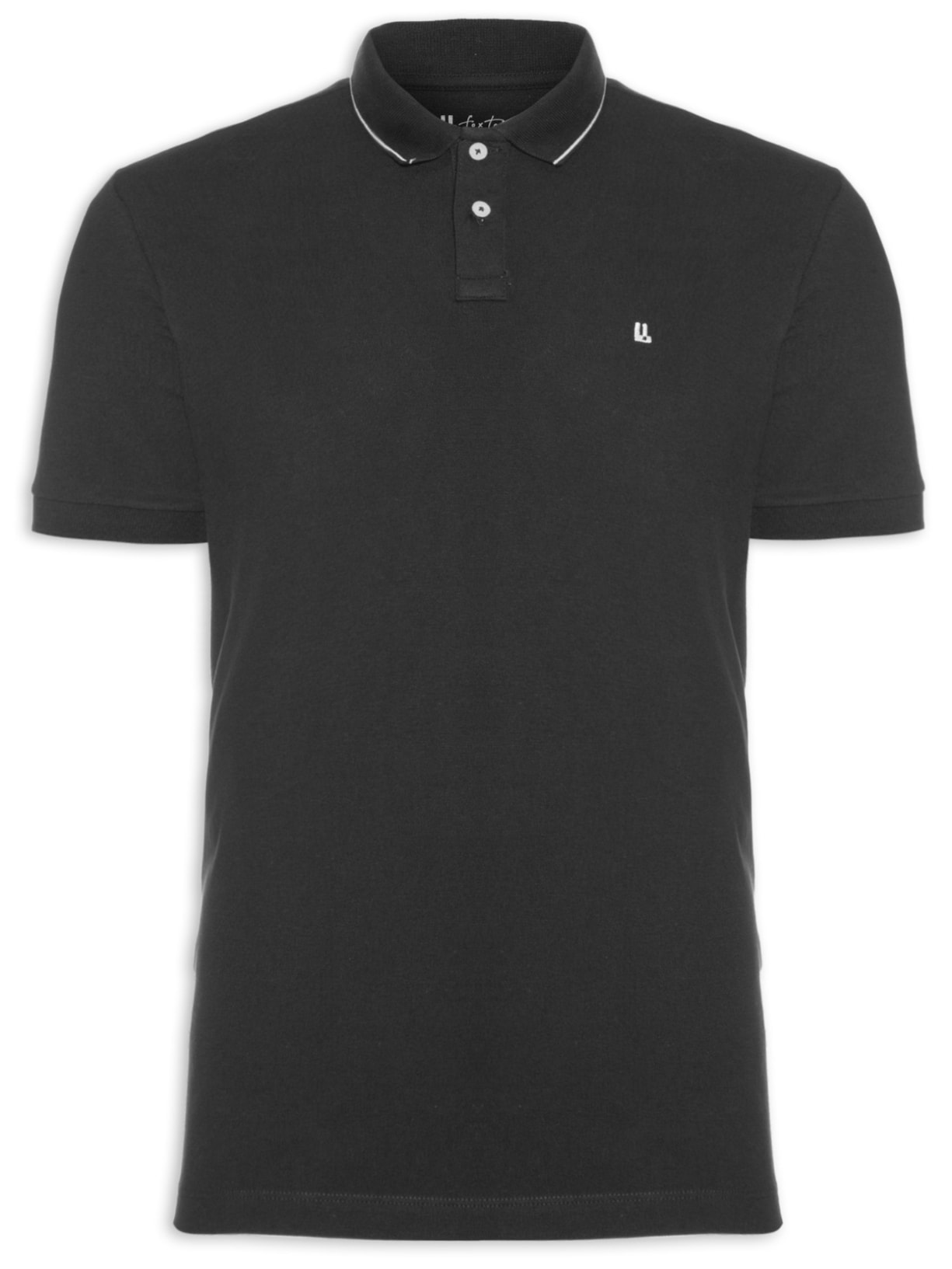 Polo Masculina Piquet Friso New - Preto