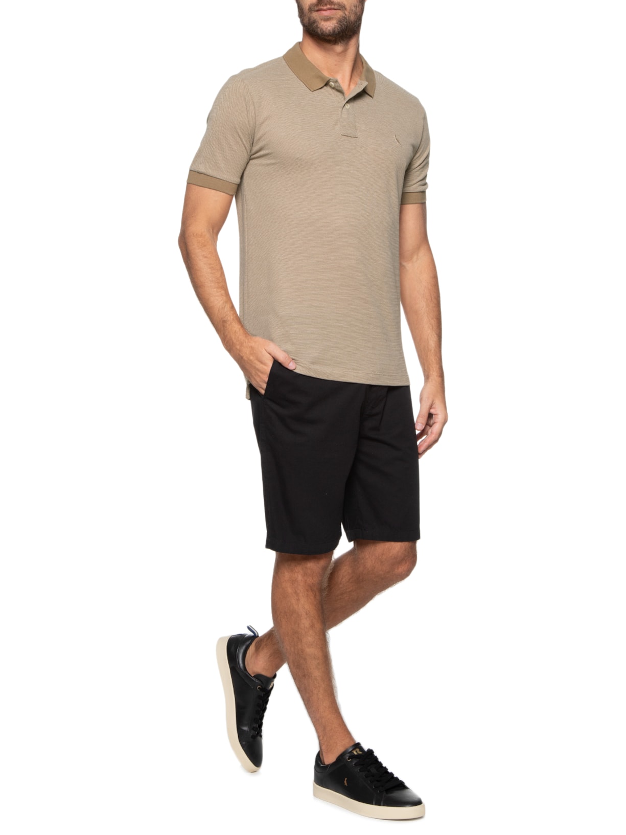 Polo Masculina Piquet Gilles Marrom Reserva
