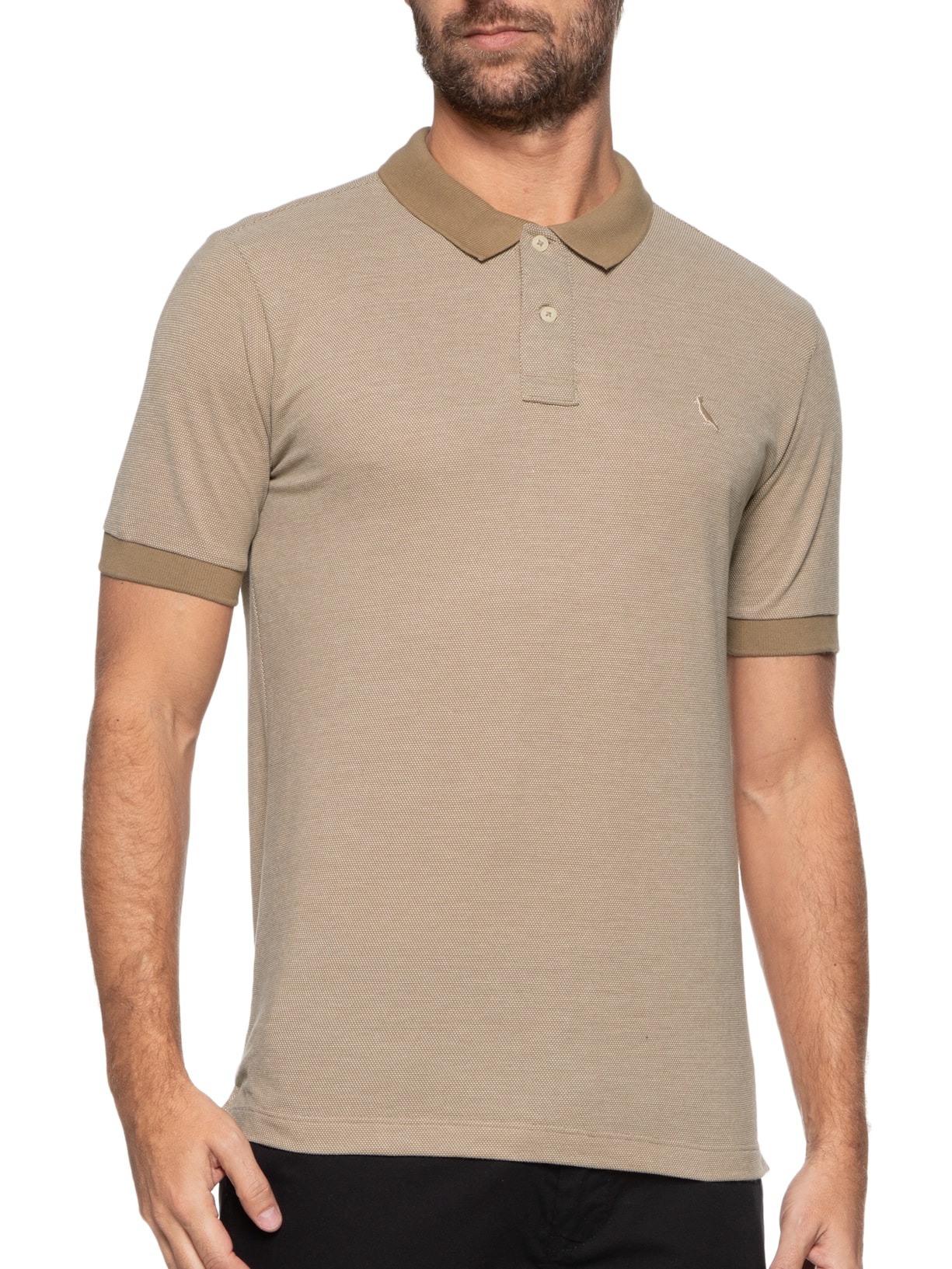 Polo Masculina Piquet Gilles Marrom Reserva