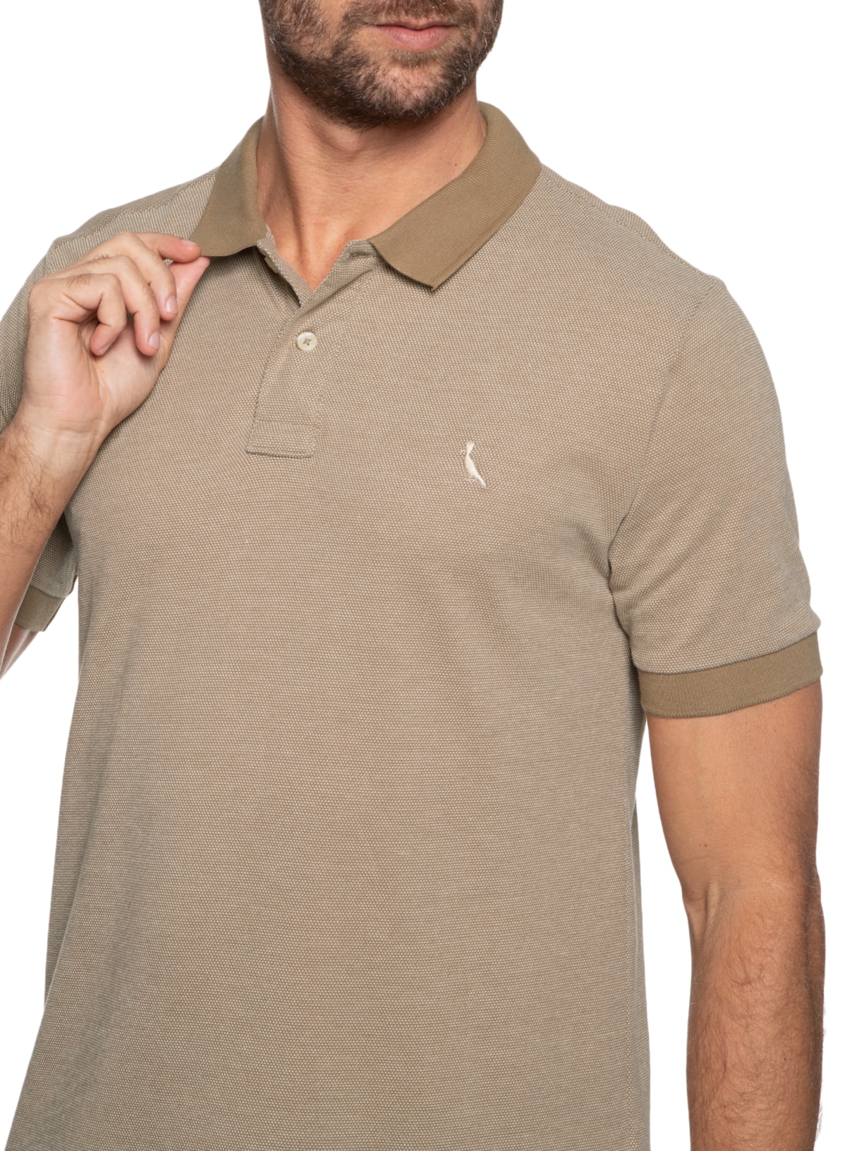 Polo Masculina Piquet Gilles Marrom Reserva