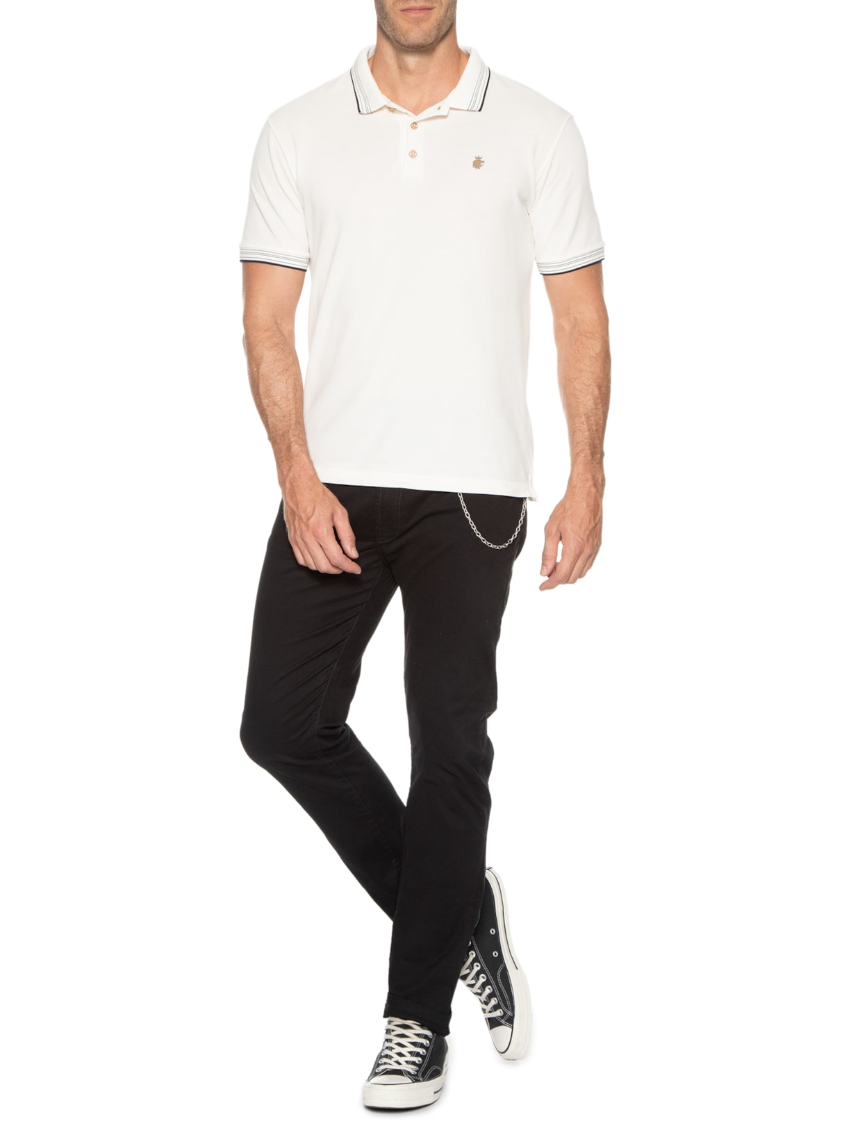 Polo Masculina Piquet Gilmour Off White Von Der Volke