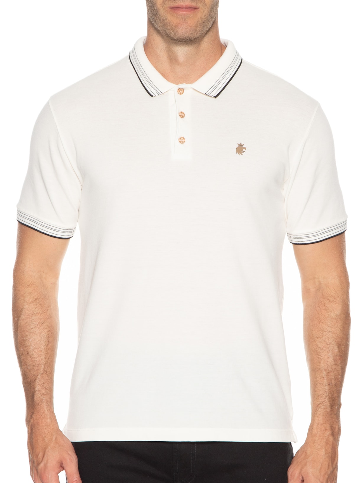 Polo Masculina Piquet Gilmour Off White Von Der Volke