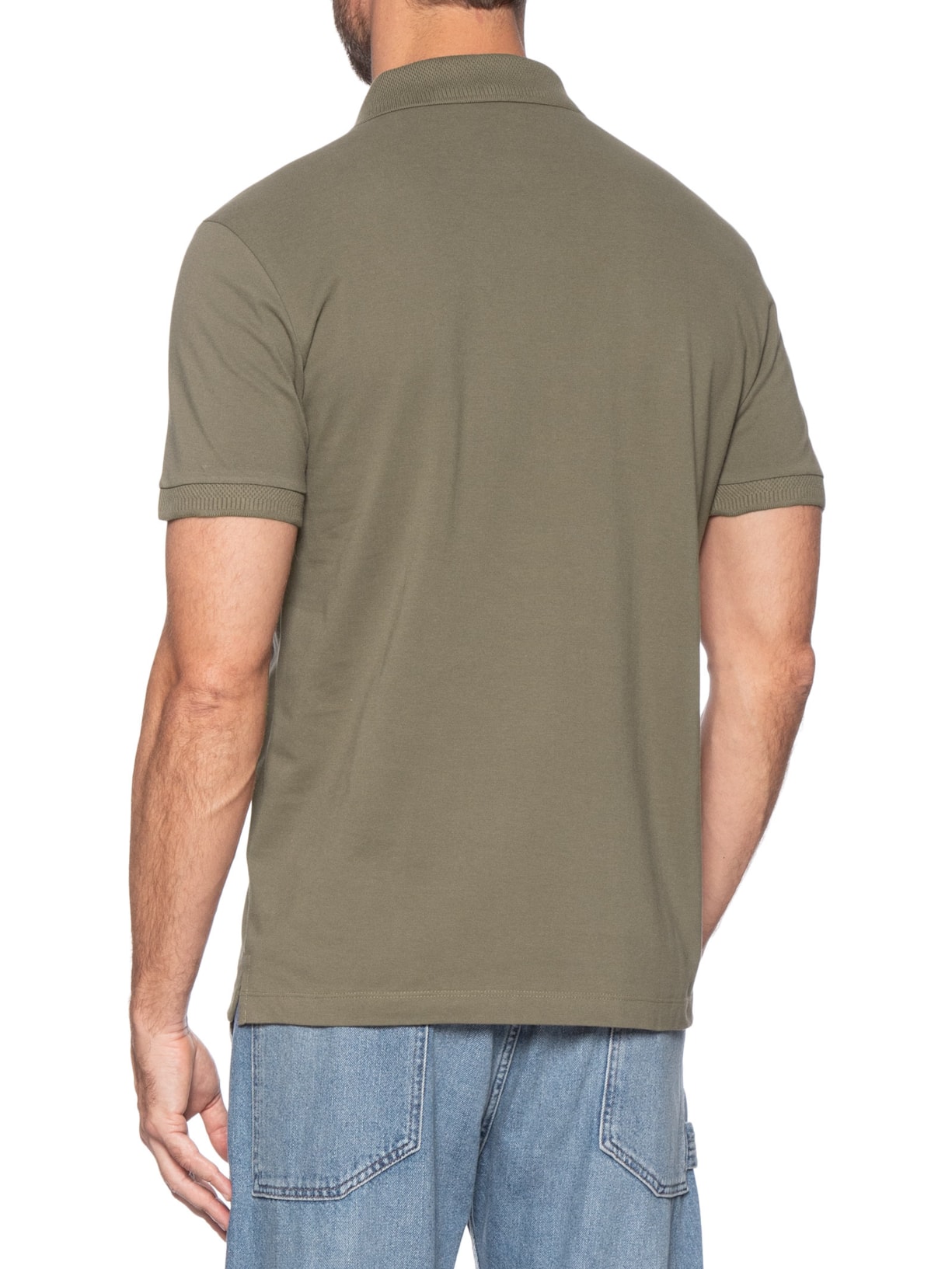 Polo Masculina Piquet Gola Contraste Cinza Aramis