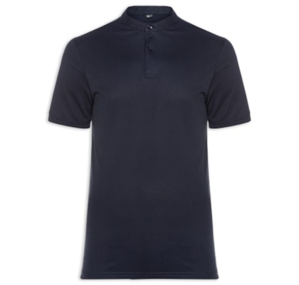  Polo Masculina Piquet Gola Padre - Azul
