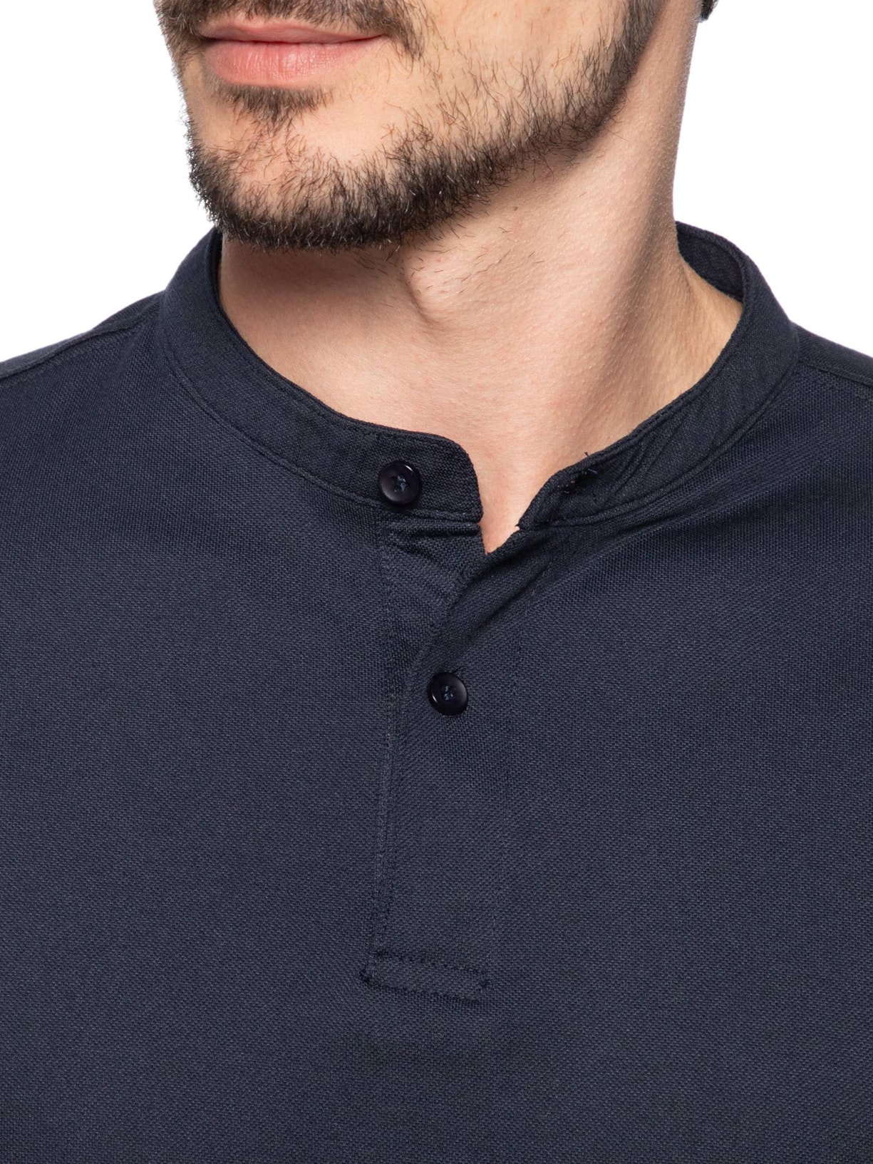  Polo Masculina Piquet Gola Padre Azul Basiq Men