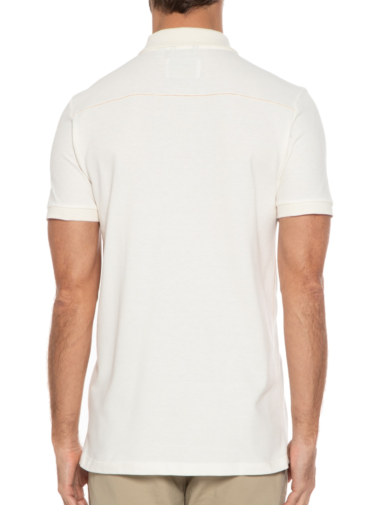 Polo Masculina Piquet Jazz Off White Reserva